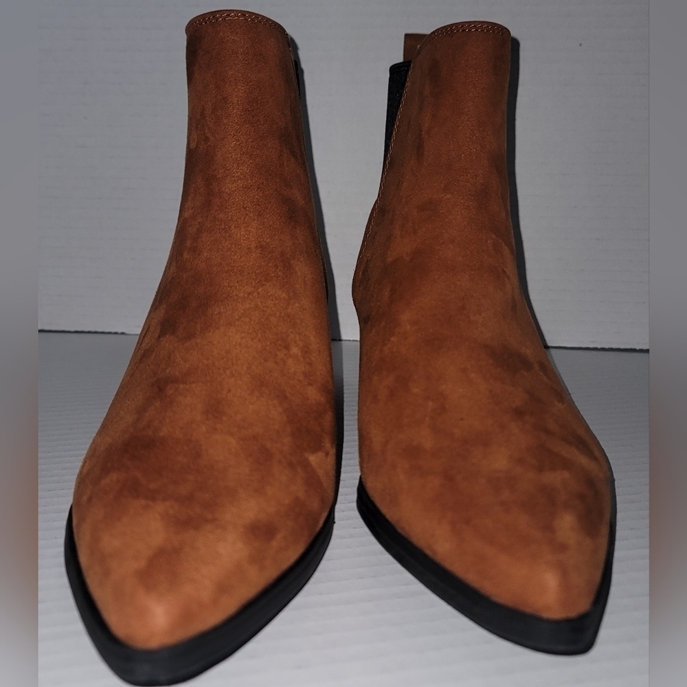Brown A. New Day Memory Foam Suede Booties  Size 8